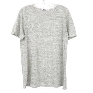 Alexander Wang Tan Linen Short Sleeve Shirt Sz M